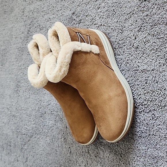 Clarks Fur Ankle Boots - Picture 4 of 5